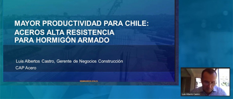 Luis Alberto Castro – Mayor productividad para Chile, Aceros de alta resistencia para hormigón armado